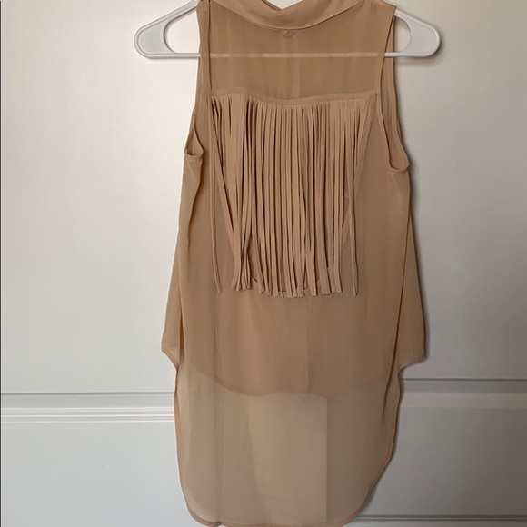 Buckle cream fringe vest - Picture 2 of 3